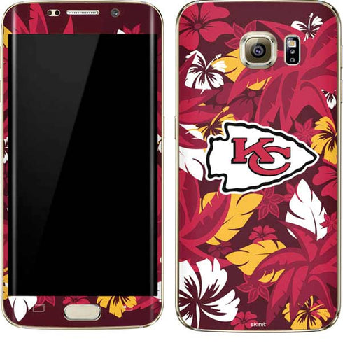 NFL Kansas City Chiefs Tropical Print Galaxy S7 Edge Skin